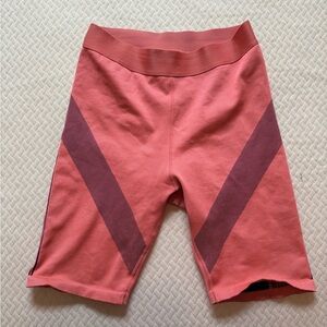 Fabletics Pink Athletic Seamless Shorts with Moisture-Wicking Fabric